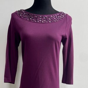 Plum Long Sleeve Mini